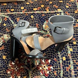 Vince Gray and Black Sandal Heels 6